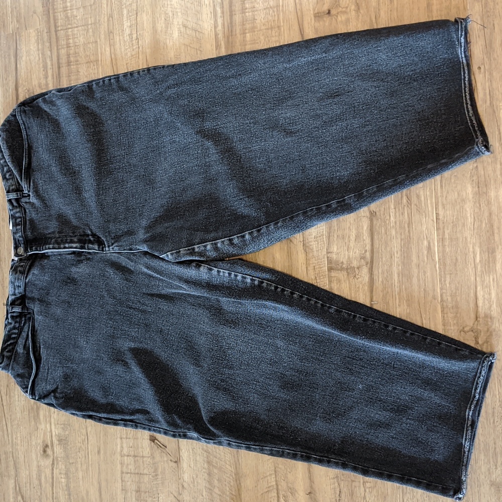 Vintage stretchy wide legged cropped jeans 20w